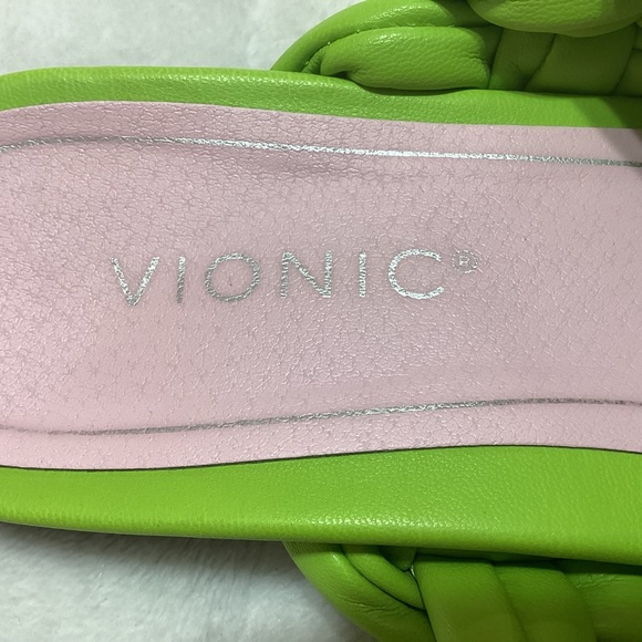 Vionic Kalina Braided Cross Strap Slides NO SIZE TAG MEASURES AROUND 10.5 to 11